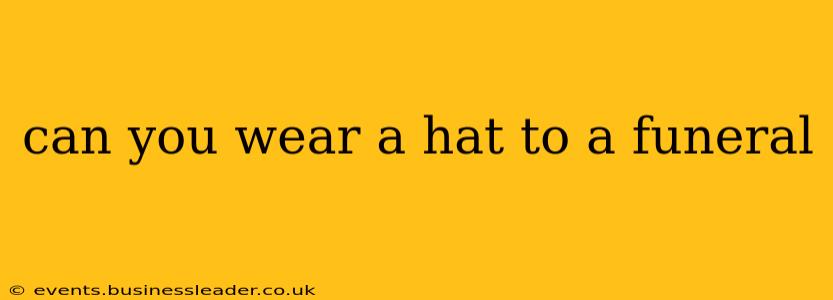 can you wear a hat to a funeral