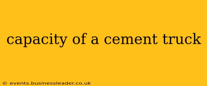 capacity of a cement truck
