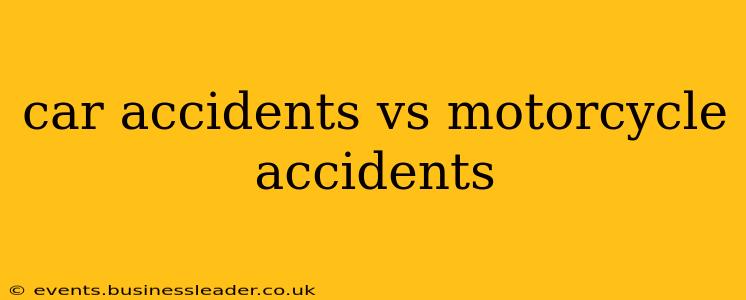 car accidents vs motorcycle accidents