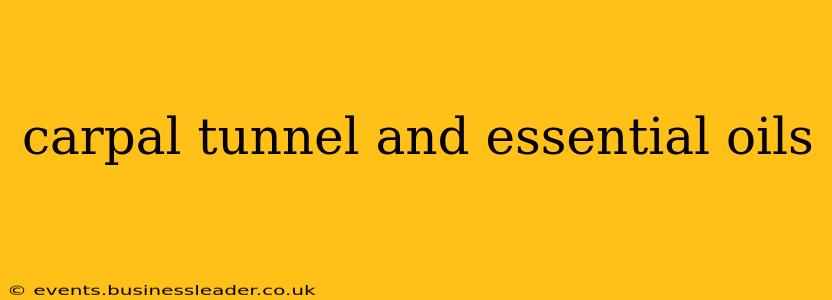 carpal tunnel and essential oils
