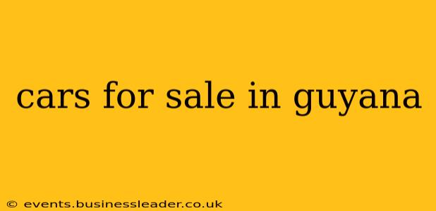 cars for sale in guyana