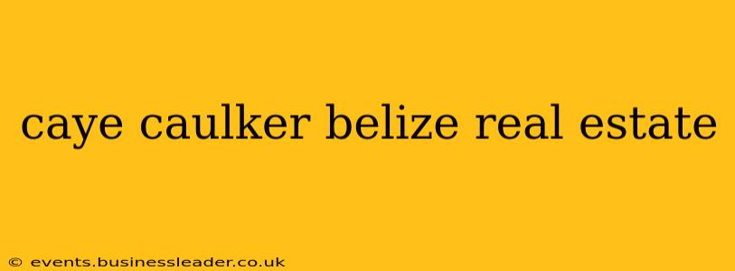 caye caulker belize real estate