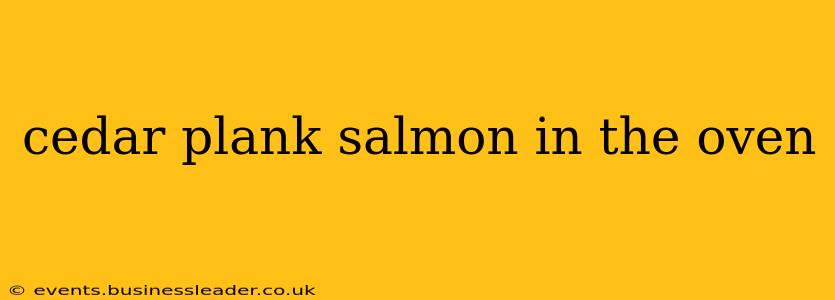 cedar plank salmon in the oven