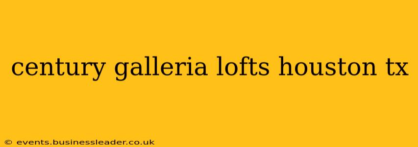 century galleria lofts houston tx