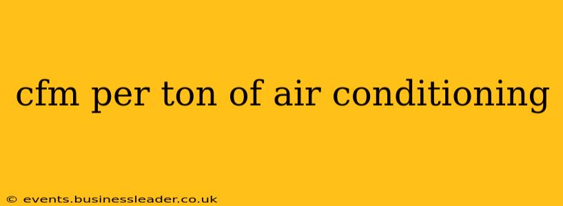 cfm per ton of air conditioning