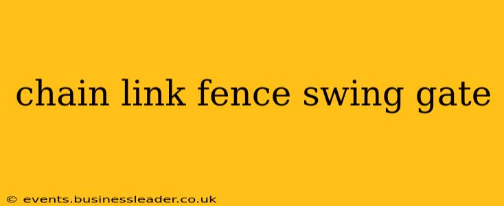 chain link fence swing gate