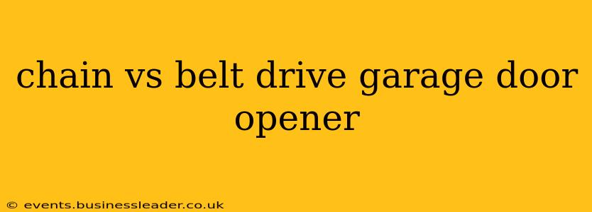 chain vs belt drive garage door opener