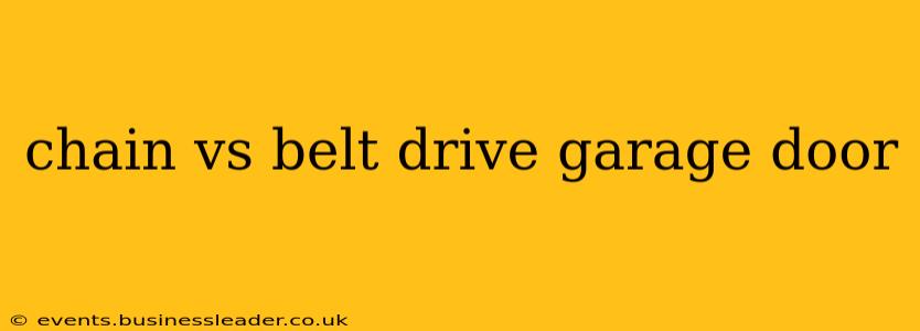 chain vs belt drive garage door