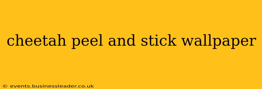 cheetah peel and stick wallpaper
