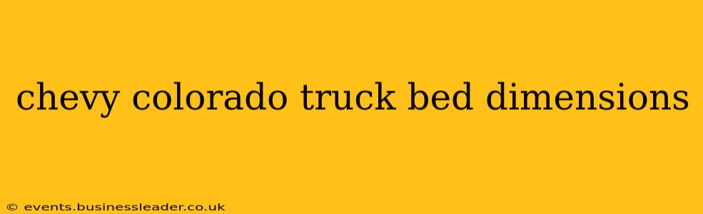 chevy colorado truck bed dimensions