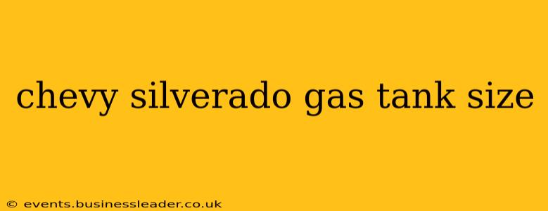 chevy silverado gas tank size