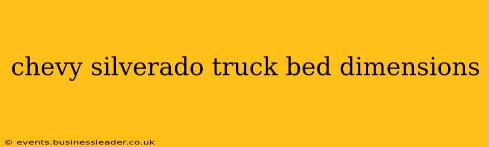 chevy silverado truck bed dimensions