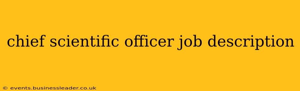 chief scientific officer job description