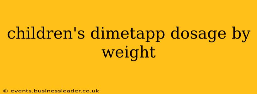 children's dimetapp dosage by weight