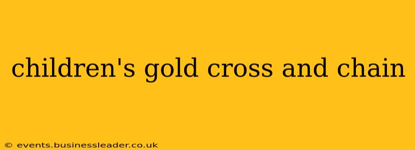 children's gold cross and chain