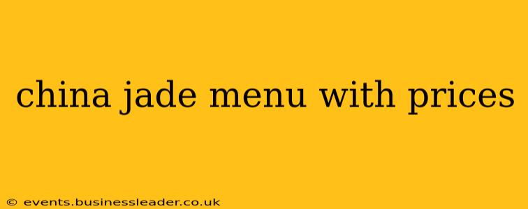 china jade menu with prices