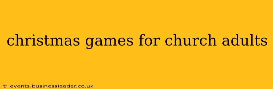 christmas games for church adults