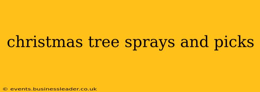 christmas tree sprays and picks