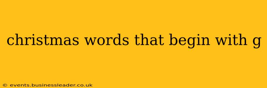 christmas words that begin with g