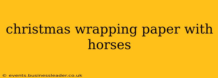 christmas wrapping paper with horses