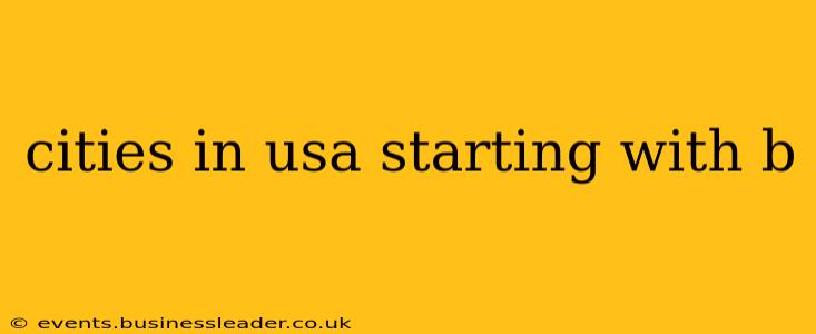 cities in usa starting with b