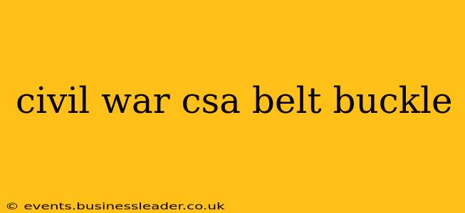 civil war csa belt buckle
