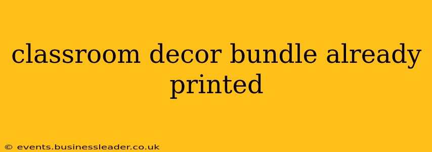 classroom decor bundle already printed
