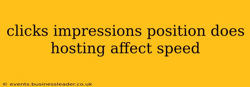 clicks impressions position does hosting affect speed