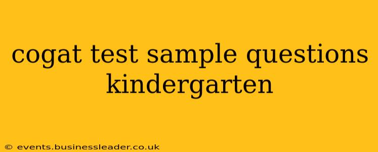 cogat test sample questions kindergarten