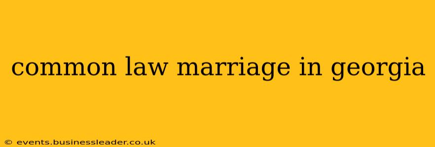 common law marriage in georgia