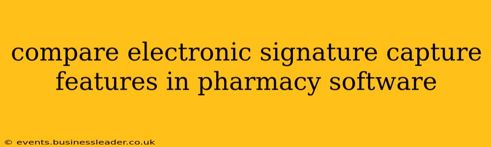 compare electronic signature capture features in pharmacy software