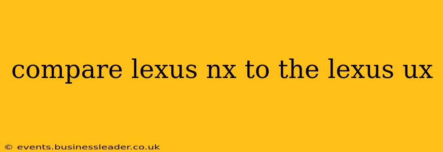 compare lexus nx to the lexus ux