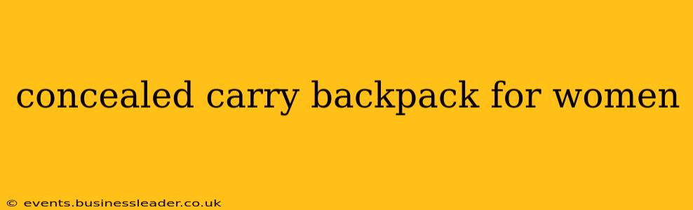 concealed carry backpack for women