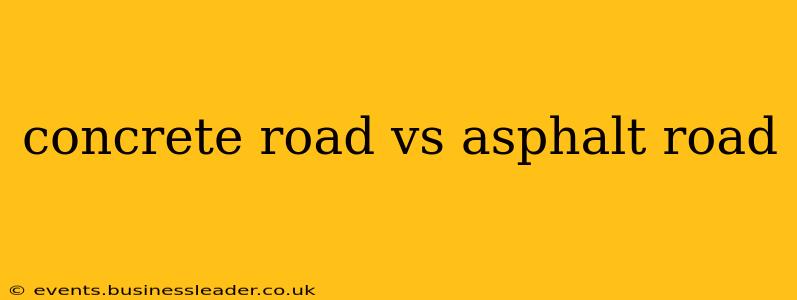 concrete road vs asphalt road