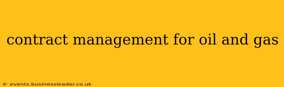 contract management for oil and gas