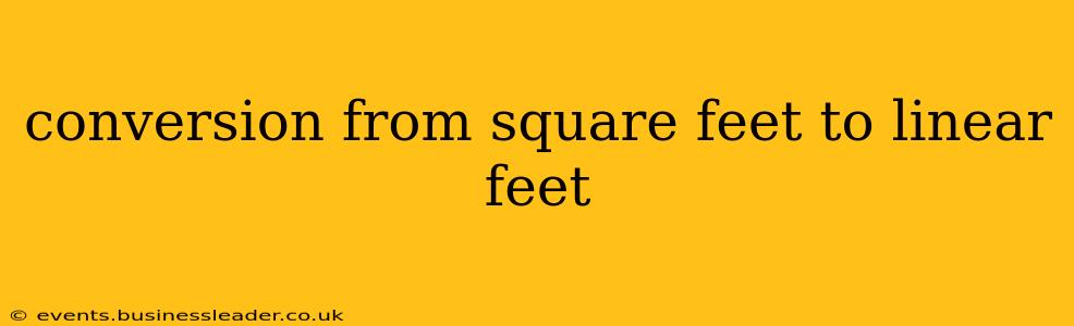 conversion from square feet to linear feet