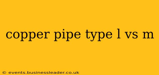 copper pipe type l vs m