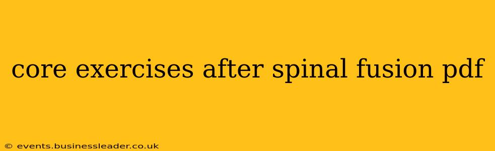 core exercises after spinal fusion pdf