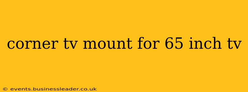 corner tv mount for 65 inch tv