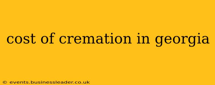 cost of cremation in georgia