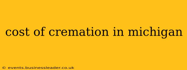 cost of cremation in michigan