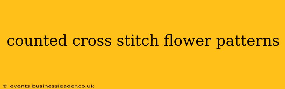 counted cross stitch flower patterns