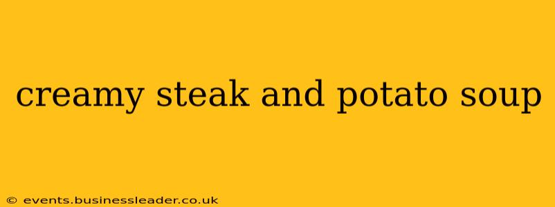 creamy steak and potato soup