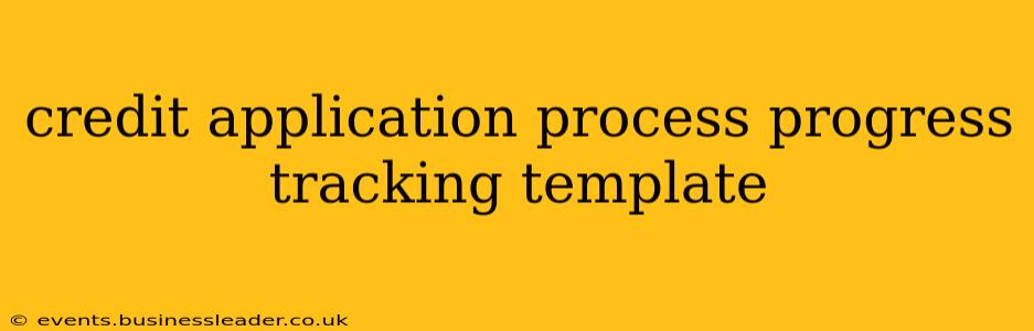 credit application process progress tracking template