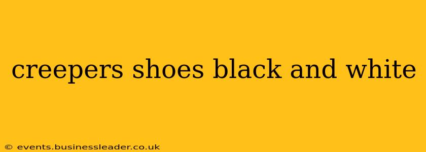 creepers shoes black and white