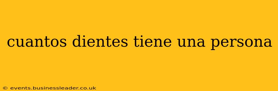 cuantos dientes tiene una persona
