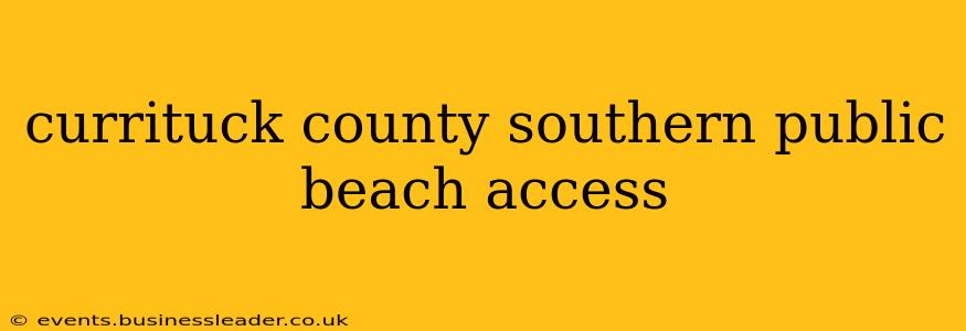 currituck county southern public beach access