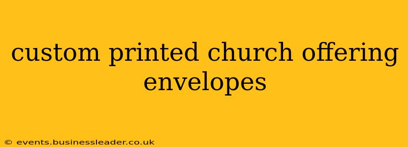 custom printed church offering envelopes