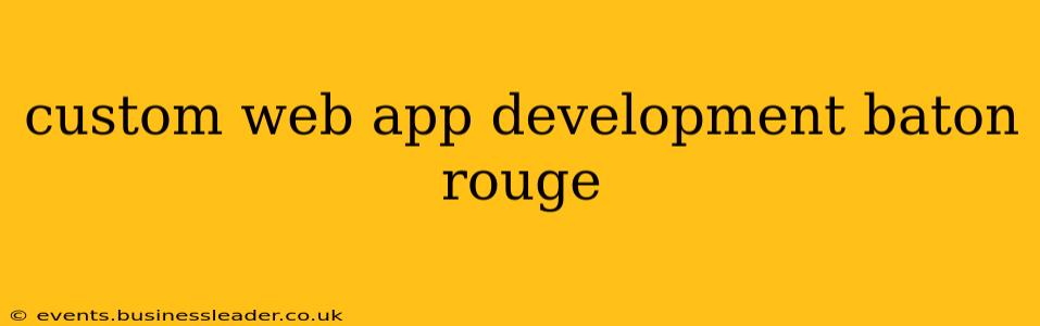 custom web app development baton rouge