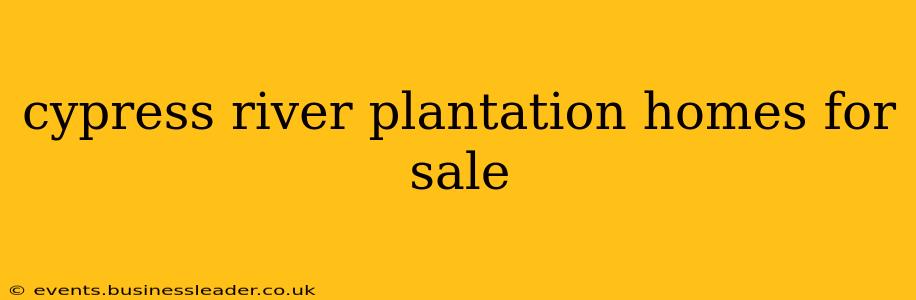 cypress river plantation homes for sale